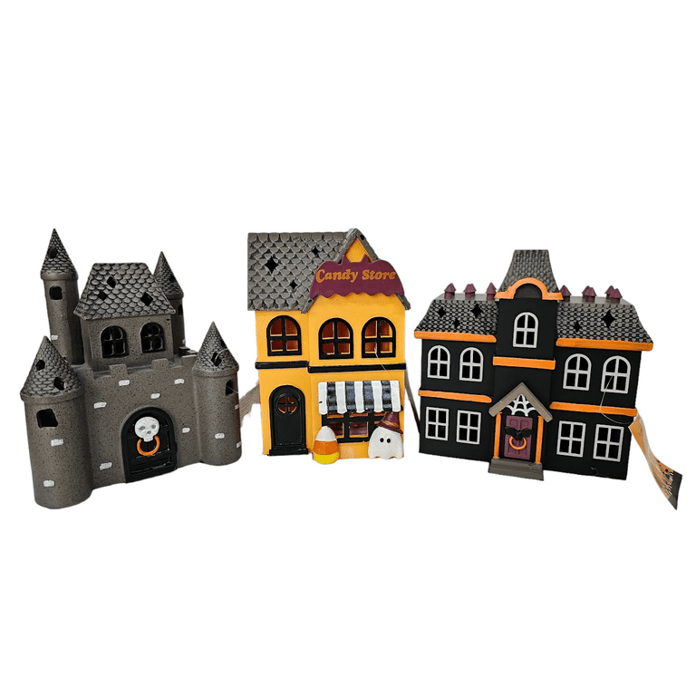 Target Bullseye Halloweeen Village Houses Haunted House Candy