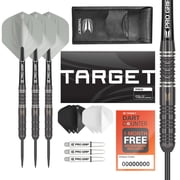 Target Darts Ares 22G Tungsten Steel Tip Darts Set - 6 Pro Grip Shafts - 9 Pro Ultra Flights   Dart Wallet - Dart Counter App Coupon Bundle