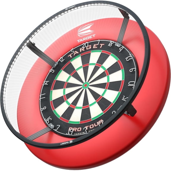 Target Darts Corona Vision Black Frame / White LED Surround Ring Light Dartboard Lighting System