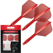 Target Darts K Flex Integrated Dart Flights And Shafts, No.6 Red Intermediate | Pack Of 3 K-Flex - No6, Kflex All In One Moulded Dart Flight & Stem | Professional Dart Accessories