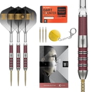 Target Darts Stephen Bunting 95K Swiss Point Steel Tip Dart Set, 22G | Kflex Flights & Shafts, The Bullet Player Edition 95% Tungsten Darts, Spare Gold DX Points & Premium Keyring SP Tool