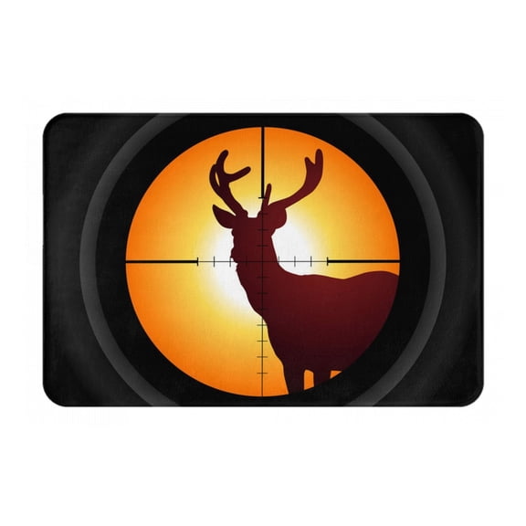 Target Deer Elk Hunting Doormat Non Slip Front Door Bathroom Bath Mats Entryway Rug 23.6x15.7 Inch Indoor Door Carpet