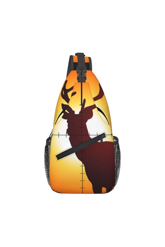 Target Deer Elk Hunting Sling Backpack Shoulder Chest Crossbody Bag Causal Travel Hiking Daypack