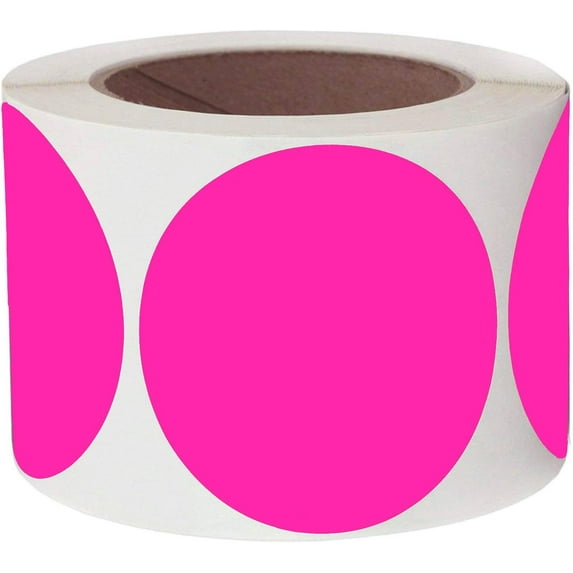 Target Dots Round Pink 3inch Color Coding Dot Labels Large Stickers Target Repair Circle Inventory Stickers 250pcs