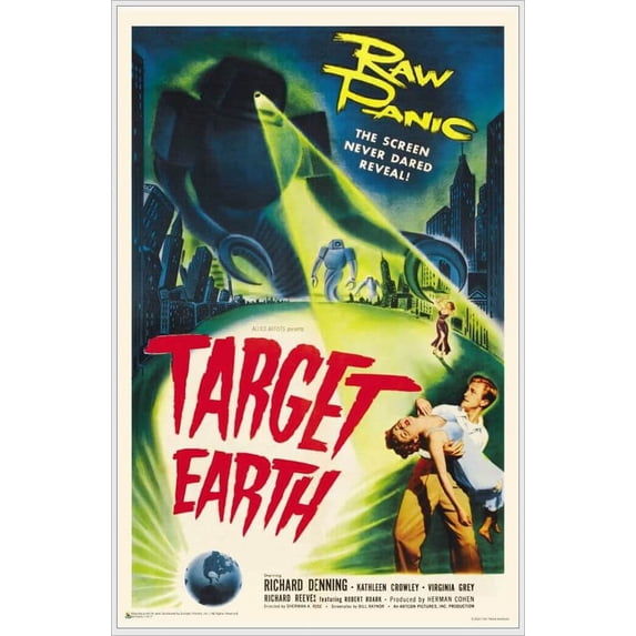 Target Earth Classic Movie Mini Poster 11.5" x 17.5" - Laminated