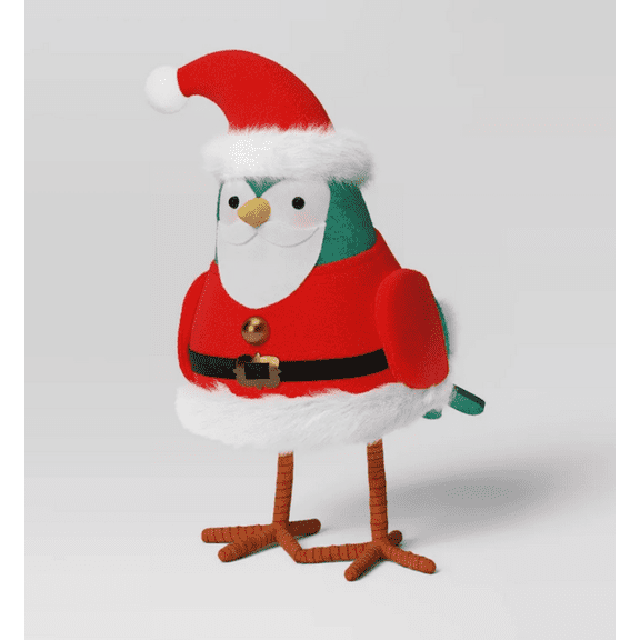 Target Featherly Friends Dapper Wearing Santa Costume Bird Figurine New with Tag