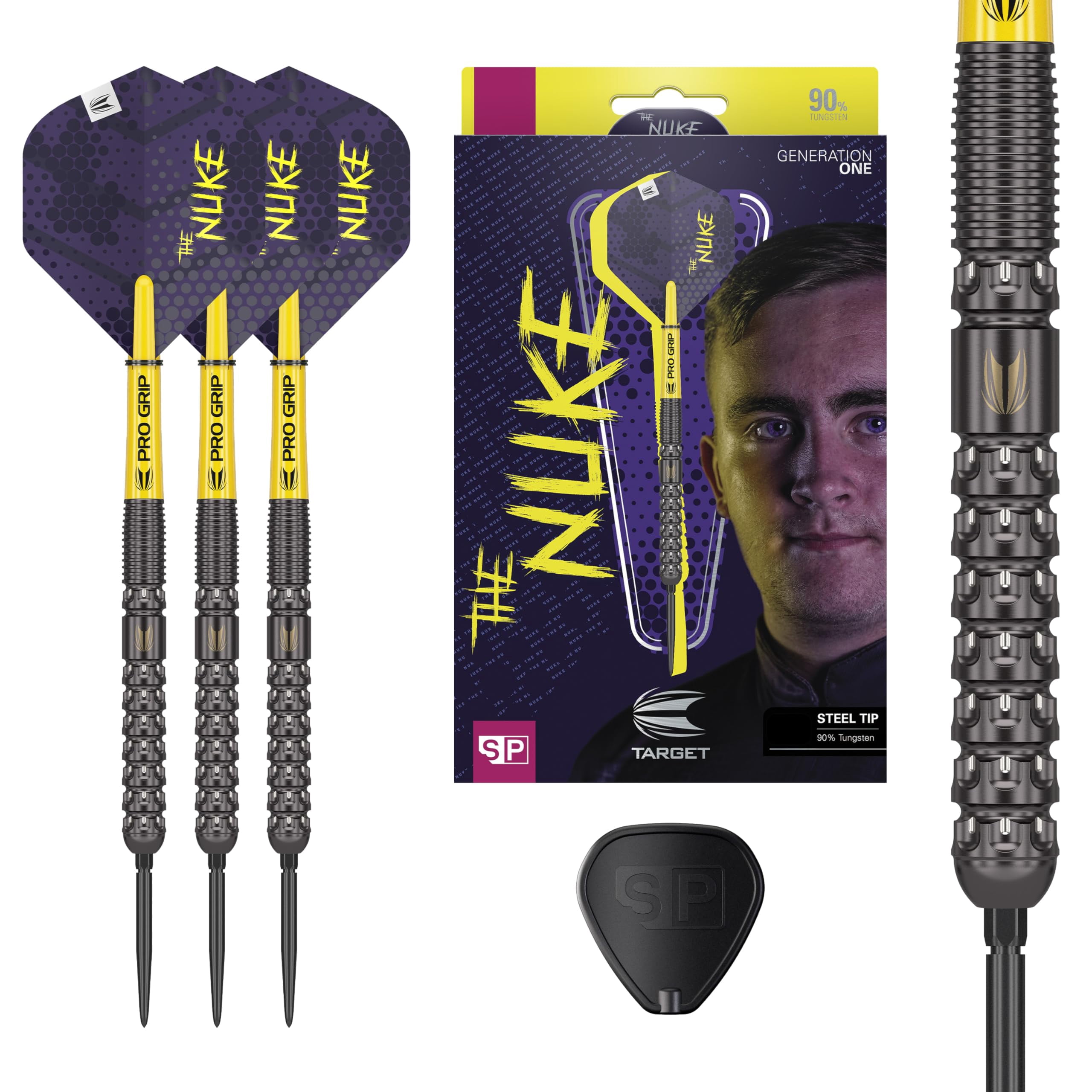 Target Luke Littler G1 Swiss Point Steel Tip Darts 90% Tungsten 24g