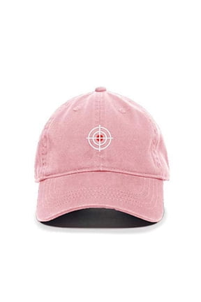 Target Sign Baseball Cap Embroidered Cotton Adjustable Dad Hat Light Pink