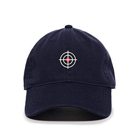 Target Sign Baseball Cap Embroidered Cotton Adjustable Dad Hat Navy
