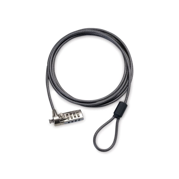 Targus DEFCON Combo Lock (CL) - TAA Compliant - 6.60 ft (0.16" Dia) Cable - Resettable - 4-digit - Patented T-bar/Co
