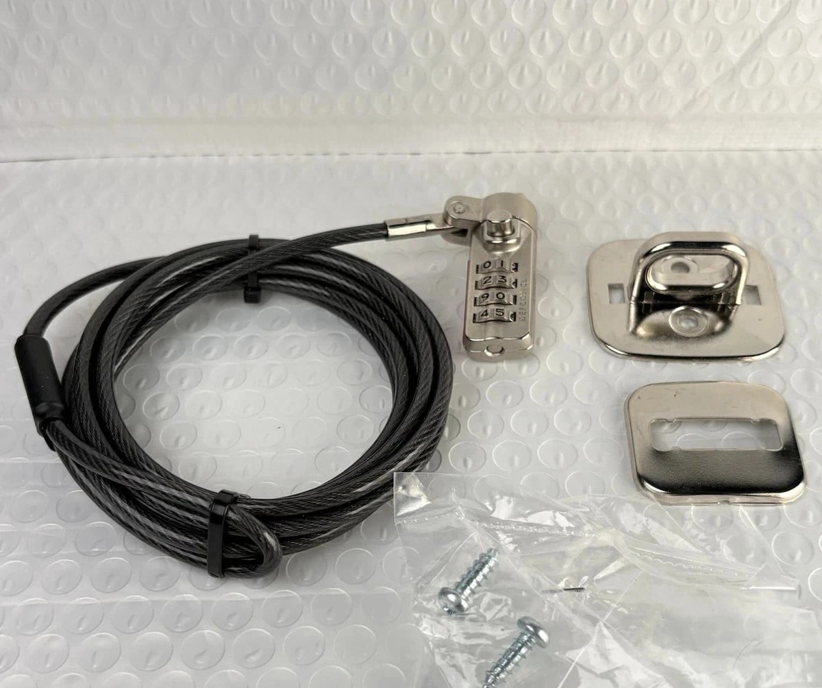 Targus DEFCON Serialized Cable Lock PA410S-1 * 6.5 ft Steel Laptop Security Cable, Combination Lock, Kensington Slot Compatible