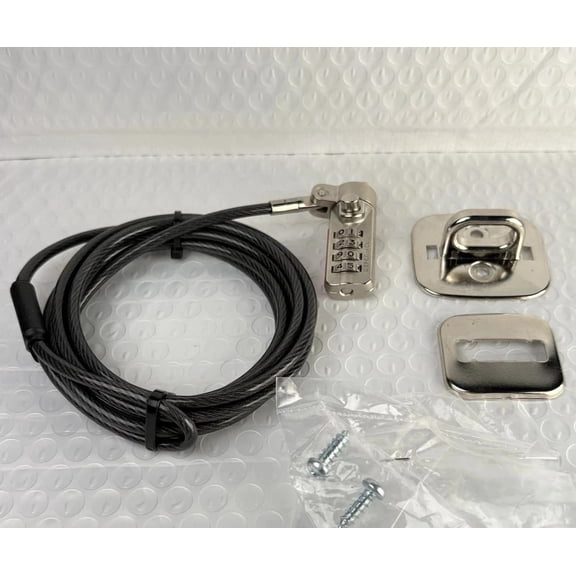 Targus DEFCON Serialized Cable Lock PA410S-1 * 6.5 ft Steel Laptop Security Cable, Combination Lock, Kensington Slot Compatible