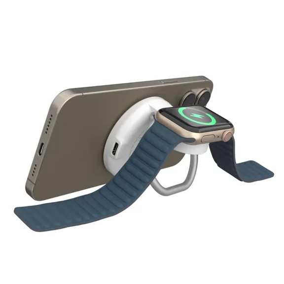 Hyper Qi2 2-in-1 Magnetic Charging Stand, White