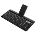 thumbnail image 1 of Targus Multi-Device Bluetooth Antimicrobial Keyboard with Tablet/Phone Cradle, Black- AKB867US, 1 of 12
