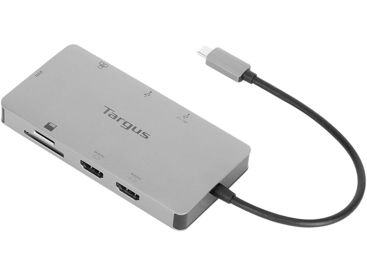 Targus® USB-C Dual HDMI Travel Dock, DSU200TT, Silver