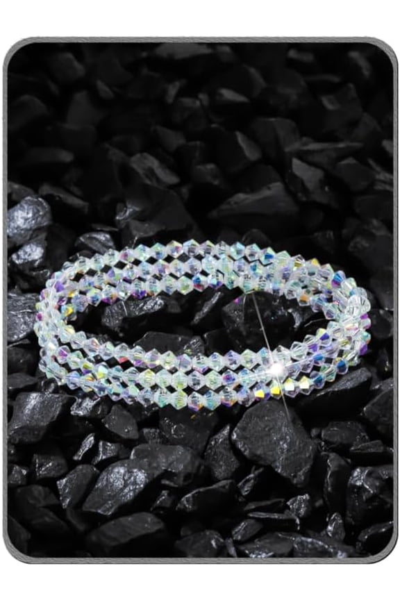 3 Pcs 4mm Austrian Crystal Stretch Bracelets Set for Women,Boxed,Stackable Gift Bracelets for Birthdays, Mothers Day