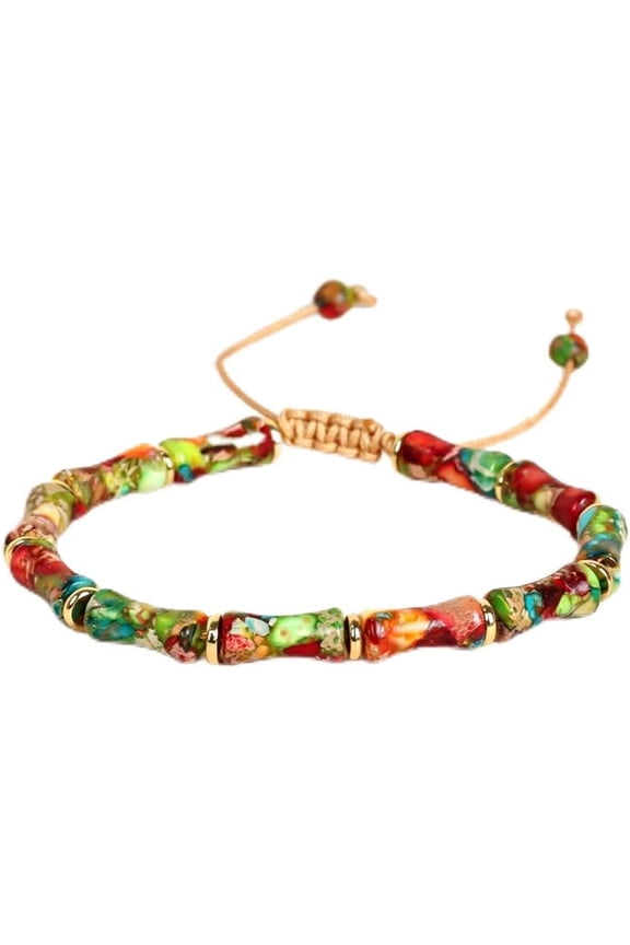 7 Chakra Bracelet Bohemian Handmade Leather Wrap Healing Protection Natural Stone Yoga Beaded Bracelets Boho Friendship Jewelry