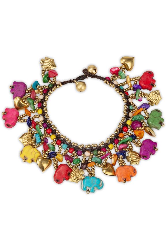 Boho Inspirational New Adventures Beginnings Good Luck Howlite Beaded Bracelet Multi Piece Set for Women