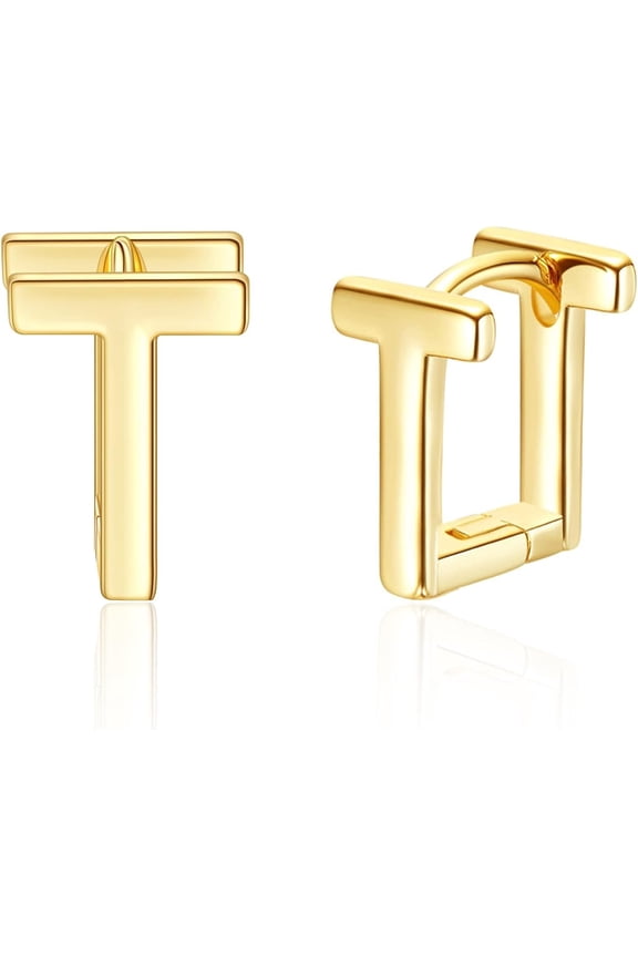 Initial Stud Earrings for Women, 14K Gold Plated Hypoallergenic Letter Earring, Trendy accessories Gifts for Her