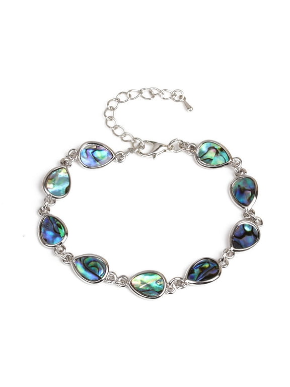 Tarien Natural Abalone Shell Bracelet, unisex, adjustable chain bracelet, available in various animal/shape designs.