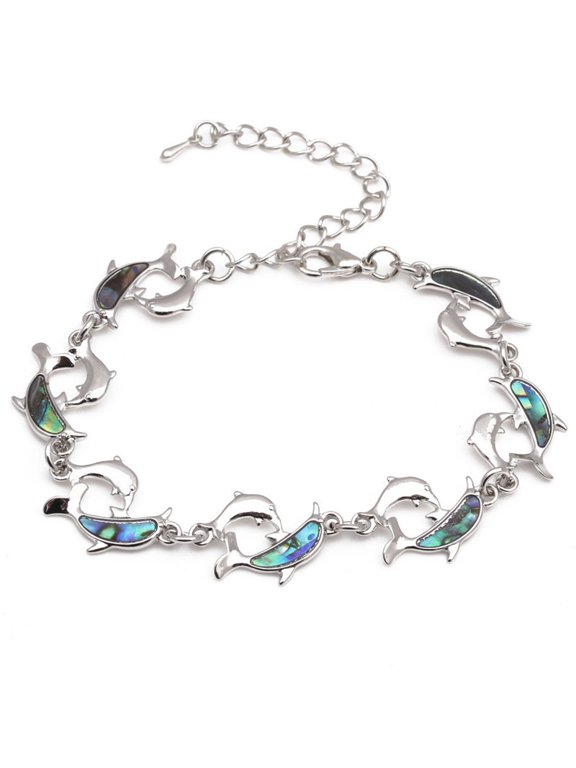 Natural Abalone Shell Bracelet, unisex, adjustable chain bracelet, available in various animal/shape designs.
