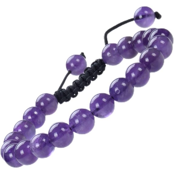 Tarien Natural Healing Power Gemstone Crystal Beads Unisex Adjustable Macrame Bracelets