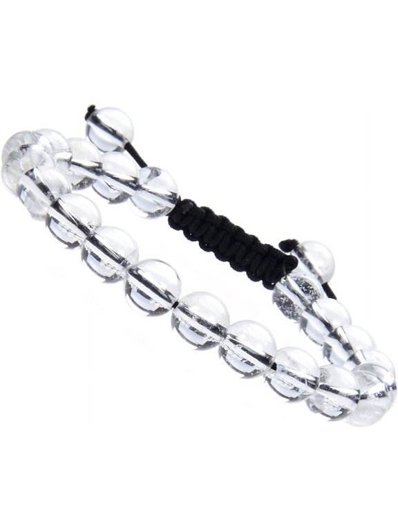 Natural Healing Power Gemstone Crystal Beads Unisex Adjustable Macrame Bracelets