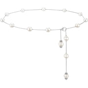BOOTOOL Pearl Metal Waist Chain Belt for Women Adjustable Pearl Body Link Belt Fashion Pearls Chain for Dresses Jeans
