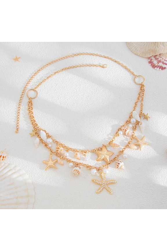 Summer Beach Belly Chain – Adjustable Multi-Layer Waist Jewelry for Women