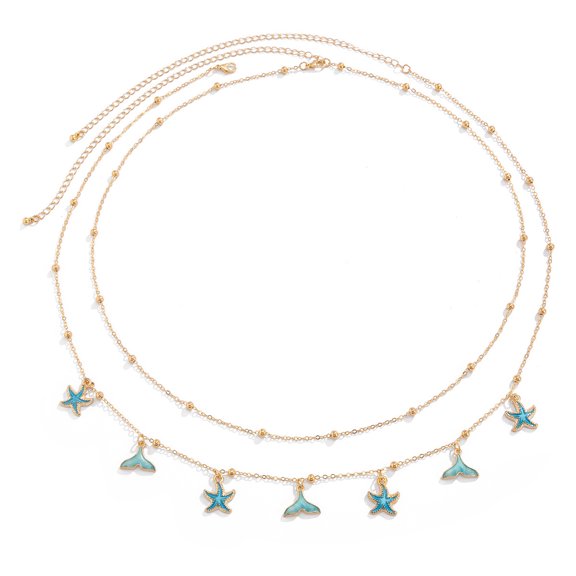 BOOTOOL Summer Beach Belly Chain – Adjustable Multi-Layer Waist Jewelry for Women