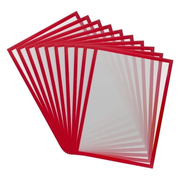 Tarifold 195243 17.25 x 12.5 in. A3-Size Magnetic Pro Display Frames, Red Border - 10 Signs per Pack