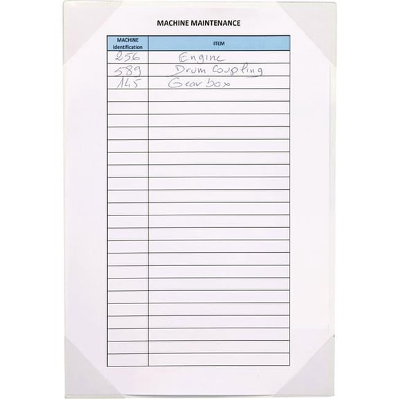 Tarifold 8.5 x 11 in. Easy Write 4-Corner Self Adhesive Pocket Holder, Clear - Pack of 5