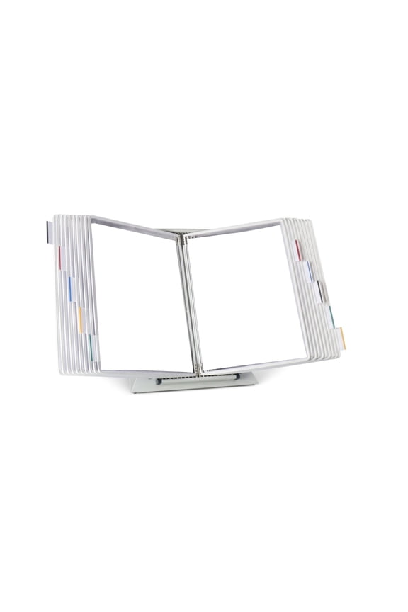 Desktop Display System, Durable Steel Wire Frames, Letter-Size, 20 Pockets, White (D222)
