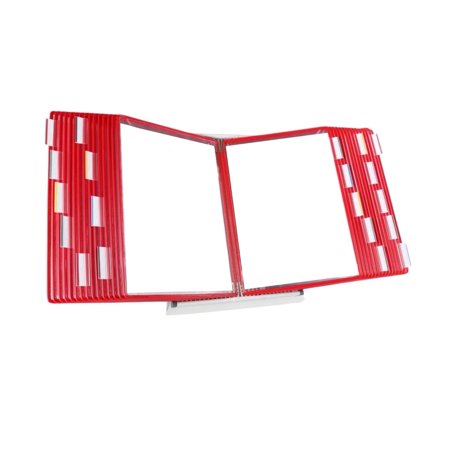 Djois by Tarifold Desktop Display System, Durable Steel Wire Frames, Letter-Size, 30 Pockets, Red
