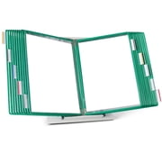 Djois  Desktop Display System, Durable Steel Wire Frames, Letter-Size, 20 Pockets, Green