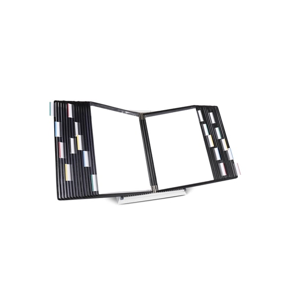 Djois Desktop Display System, Durable Steel Wire Frames, Letter-Size, 30 Pockets, Black