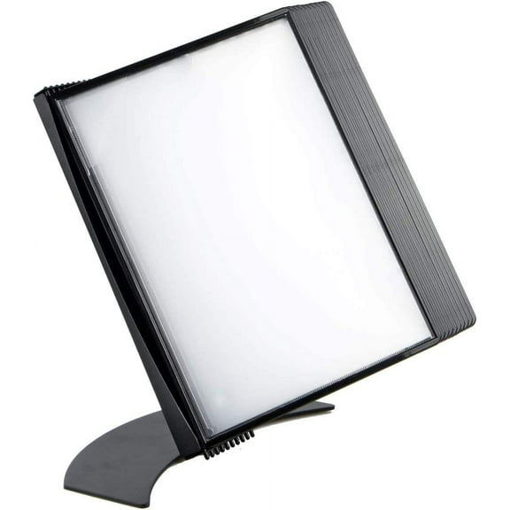 Tarifold Desktop Reference System - 10 Double-Sided Pockets - Letter-Size - Black (HD76540)