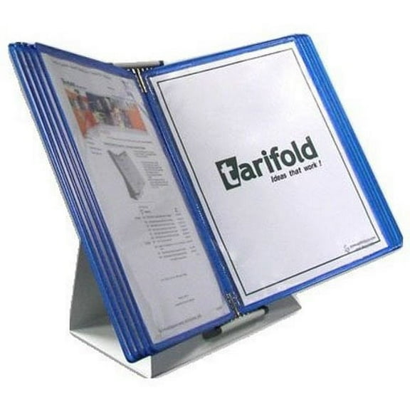 Tarifold Document Desk Display Unit,10 Blue Pocke D211
