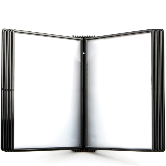 Djois by Tarifold Wall Document Display System, Easy-Load Corner Closure Design, 10 Polypropylene Pockets, Letter-Size, Black