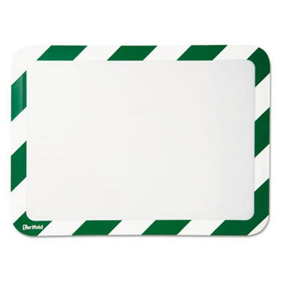 Tarifold P194945 High Visibility Safety Frame Display Pocket-Magnet Back, 10.25 x 14.5, Green & White