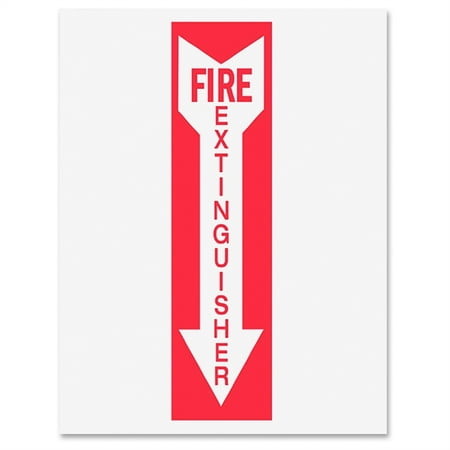 Tarifold Safety Sign Inserts - 6 / Pack - Fire Extinguisher Print/Message - Rectangular Shape - Red Print/Message Color - Tear Resistant, Durable, Water Proof, Long Lasting - White, Red
