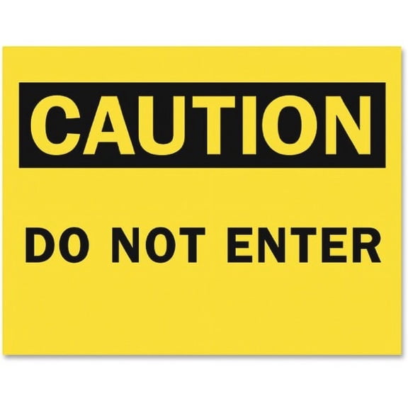 Tarifold Safety Sign Inserts - Caution Do Not Enter 6 / Pack - Do Not Enter Print/Message - Rectangular Shape - Yellow, Black Print/Message Color - Tear Resistant, Water Proof, Sturdy, Long Lasting, D
