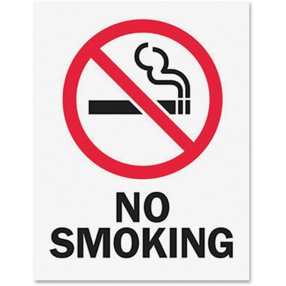 Tarifold Safety Sign Inserts - 6 / Pack - No Smoking Print/Message - Rectangular Shape - Red, Black Print/Message Color - Tear Resistant, Durable, Water Proof, Sturdy, Long Lasting - Paper - White