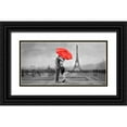 thumbnail image 1 of Tarin, Michael 14x9 Black Ornate Wood Framed with Double Matting Museum Art Print Titled - B+W Paris Love, 1 of 4