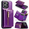thumbnail image 1 of Tarise 2 in 1 Detachable Wallet Case for iPhone 14 Pro Max, Glitter PU Leather Card Holder Pocket Shockproof Kickstand Magnetic Hybrid Phone Back Protective Cover for iPhone 14 Pro Max 6.7 inch,Purple, 1 of 11