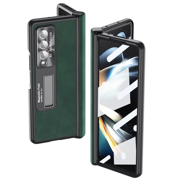 Tarise All-inclusive Cover Case for Samsung Galaxy Z Fold 4 5G 2022, Wireless Charging Camera Lens Protector Screen Protector Magnetic Hinge Protection Drop-Proof Shockproof Kickstand Case, Green