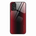 thumbnail image 1 of Tarise Case for Samsung Galaxy A53 5G, Tempered Glass Back Shell Soft TPU Bumper Edge Cover Fashion Luxury Shockproof Slim Hybrid Hard Back Phone Case Cover for Samsung A53 5G 6.5" 2022, Red, 1 of 11