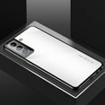 thumbnail image 1 of Tarise Case for Samsung Galaxy S23 Ultra, Tempered Glass Back Shell Soft TPU Bumper Edge Cover Fashion Luxury Slim Hybrid Hard Back Phone Case Cover for Samsung Galaxy S23 Ultra 5G 6.8" 2023, White, 1 of 11