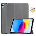 thumbnail image 1 of Tarise Case for iPad 10th Generation 10.9 inch (2022), Slim Thin Lightweight Stand Tri-fold Folio Smart Cover with Auto Wake/Sleep PU Leather & Hard PC Back Shockproof Case for iPad 10th Gen, Gray, 1 of 10