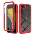 thumbnail image 1 of Tarise Case for iPhone SE 3/2 (2022/2020 Edition) & iPhone 8 & iPhone 7 with Screen Protector, Shockproof Soft TPU Bumper Rugged Clear Hard PC Back Shell All-inclusive Cover for iPhone SE/8/7, Red, 1 of 6
